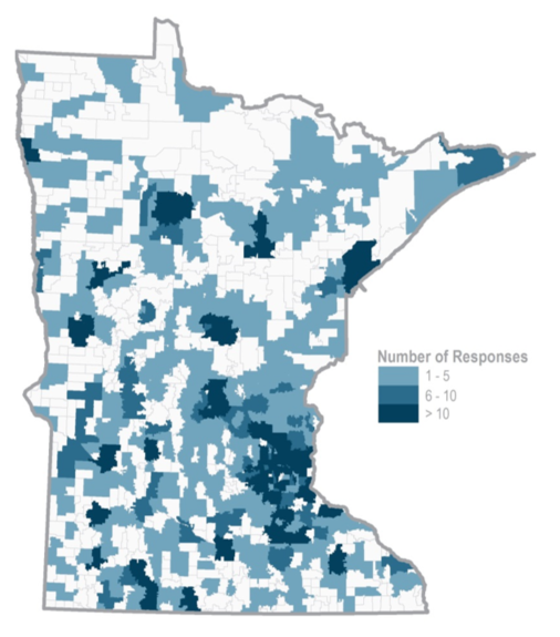 Phase 1 participation by zip code